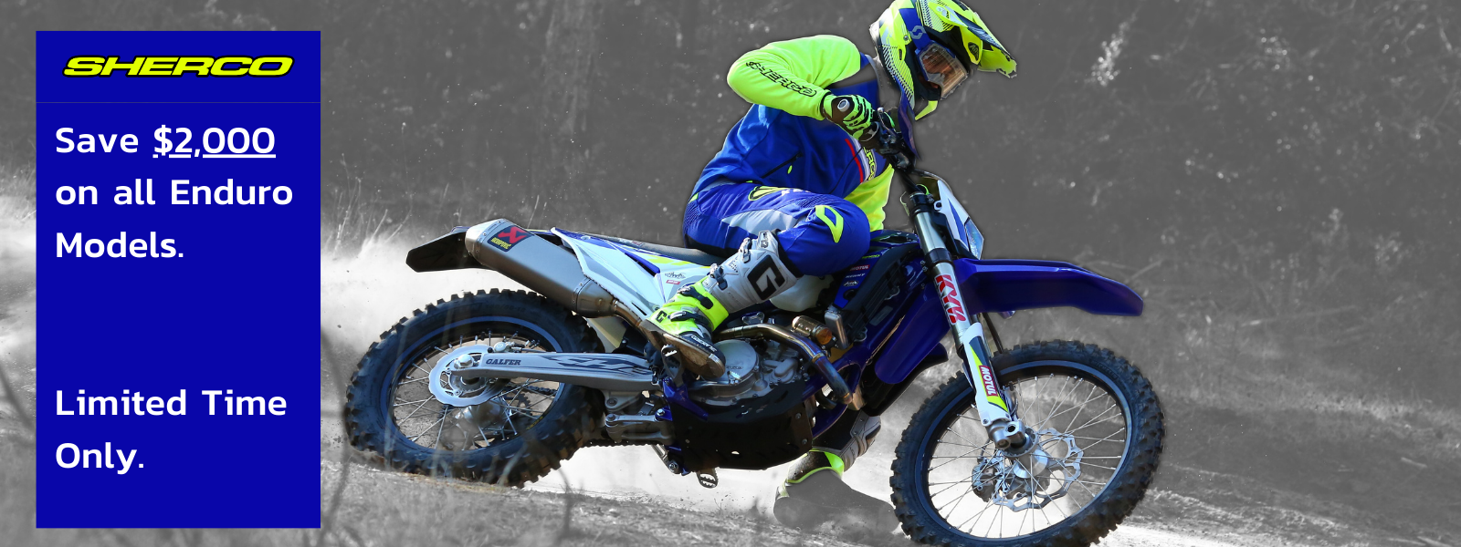 Enduro Rider for Sherco Site Banner